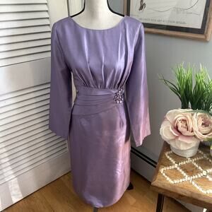 TERRAMINA COLLECTION Womens Dress 10 Purple Midi Mother of the Bride Wedding